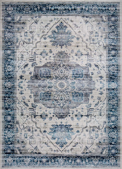 Kas Roxy 2821 Ivory Blue Tabriz Rug