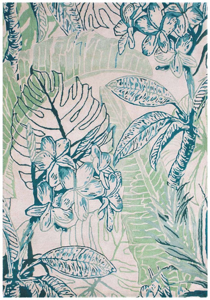 Kas Sparta 3184 Ivory Green Foliage Rug