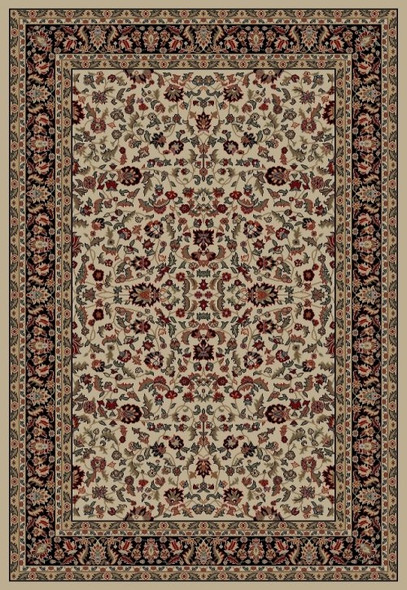 Concord Jewel 4063 Kashan Ivory/Black Area Rug