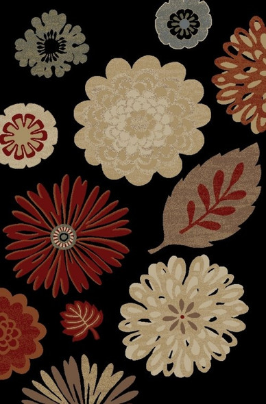 Concord Jewel 4953 Kaleidoscope Black Area Rug