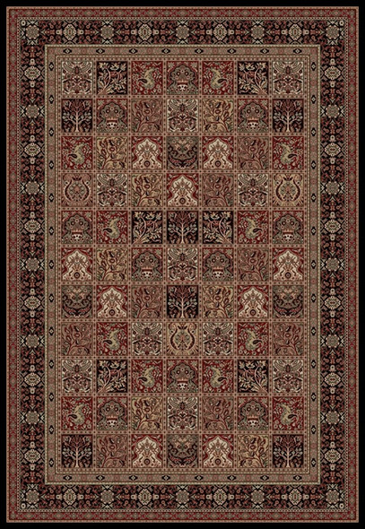 Concord Persian Classics 2043 Panel Black Area Rug