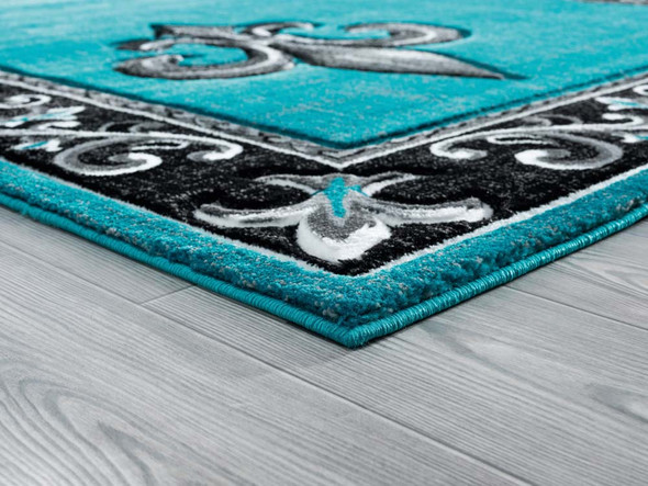 United Weavers Bristol 2050 11269 Lilium Turquoise Rug