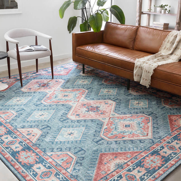 Loloi Skye SKY-03 Turquoise Terracotta Rug