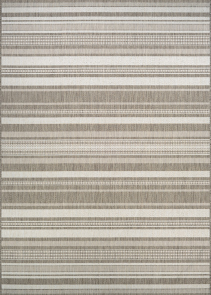 Couristan Recife Gazebo Stripe 5313-2312 Champ Taupe Area Rug