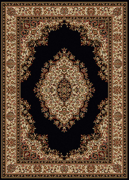 Como 1595 Black Rug by Radici