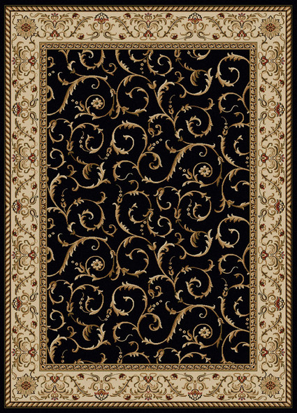 Como 1599 Black Rug by Radici
