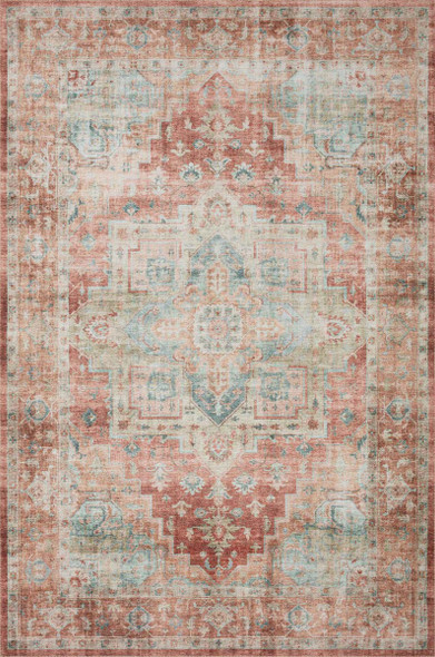 Loloi Heidi HEI-01 Terracotta Aqua Rug