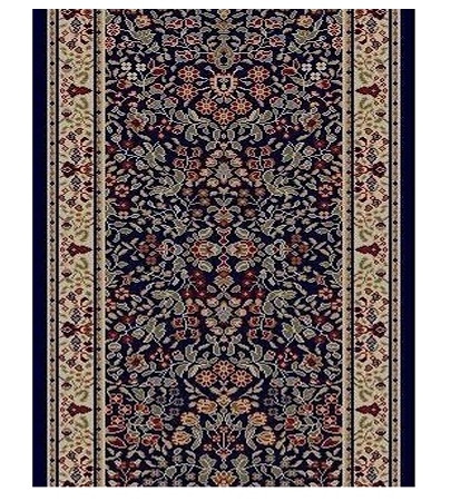 Barnesville BAR02 Navy Carpet Stair Runner