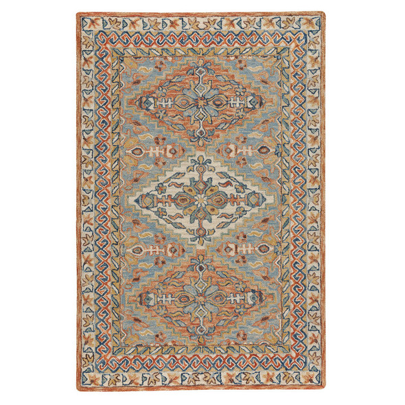 Capel Shakta-Kazak 2557-445 Blue Persimmon Rug