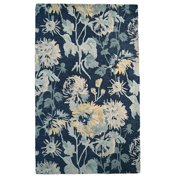 Capel Shakta-Floral Nouveau 2579-475 Azure Multi Rug