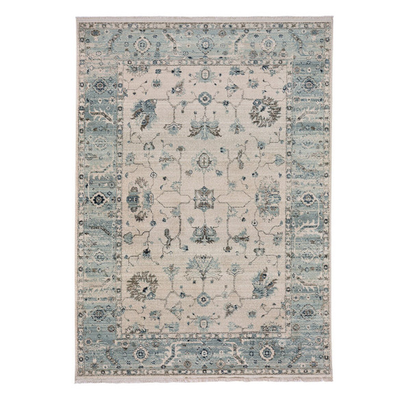 Capel Litaker-Ushak 3927-630 Cream Light Blue Rug