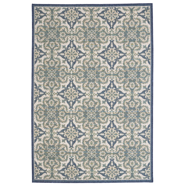 Capel Sanibel-Tile 5102-420 Medium Blue Rug