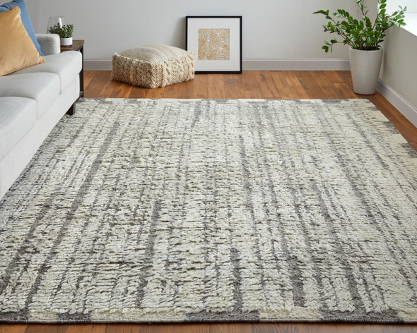 Feizy Ashby 8906F Ivory Gray Area Rug