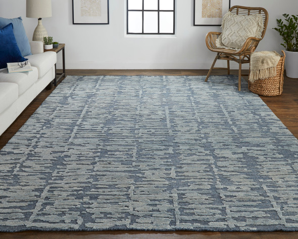 Feizy Berwyn T6005 Blue Silver Gray Area Rug