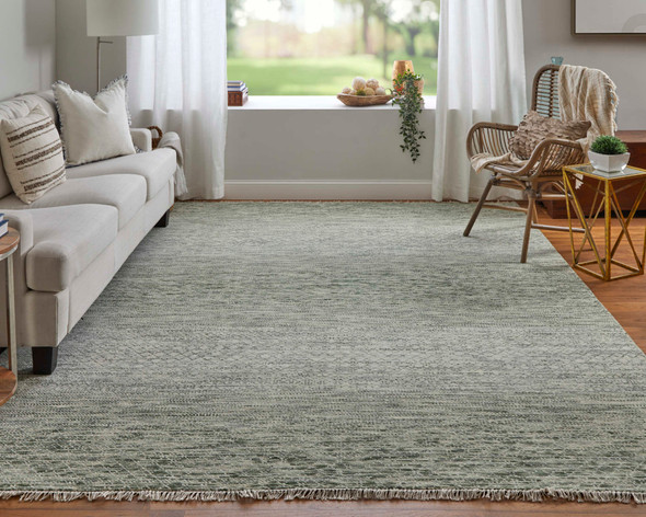 Feizy Branson 69BQF Green Ivory Area Rug