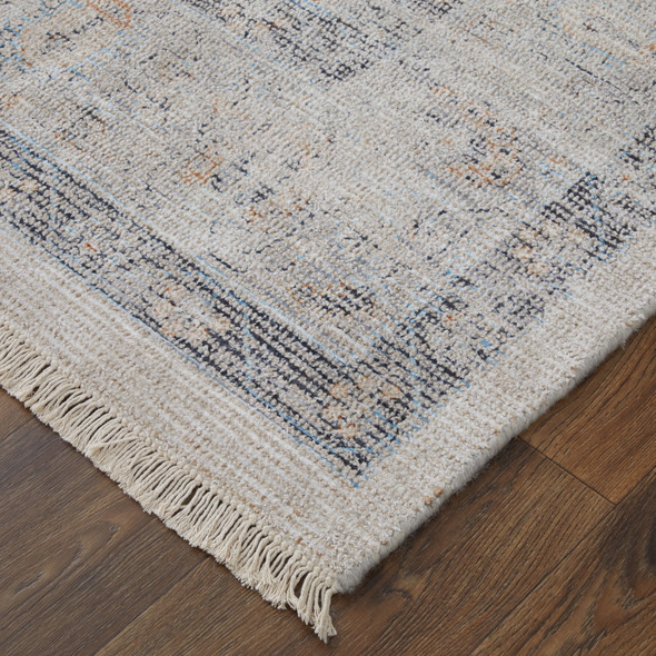 Feizy Caldwell 8980F Ivory Blue Orange Area Rug