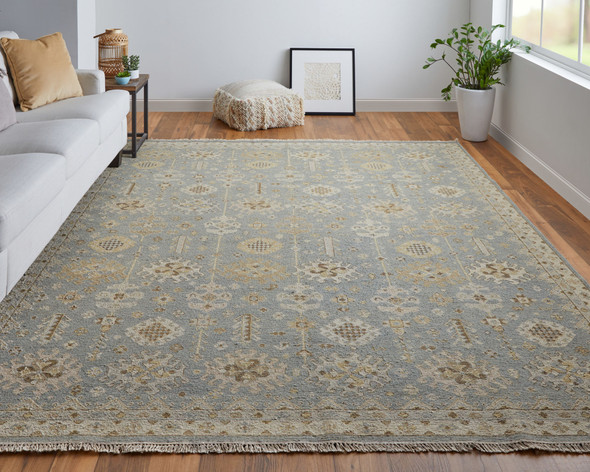Feizy Corbitt 0610F Blue Gray Ivory Area Rug