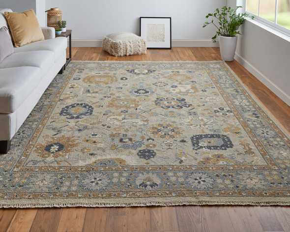 Feizy Corbitt 0612F Blue Brown Gray Area Rug