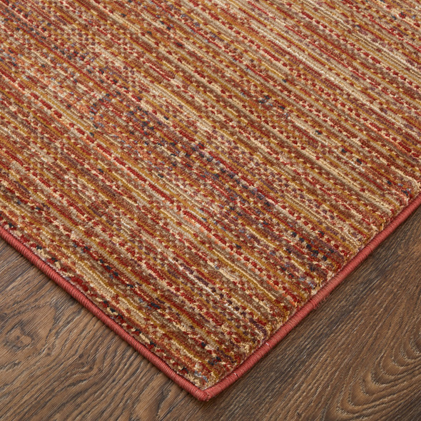 Feizy Deja 39PJF Brown Red Tan Area Rug