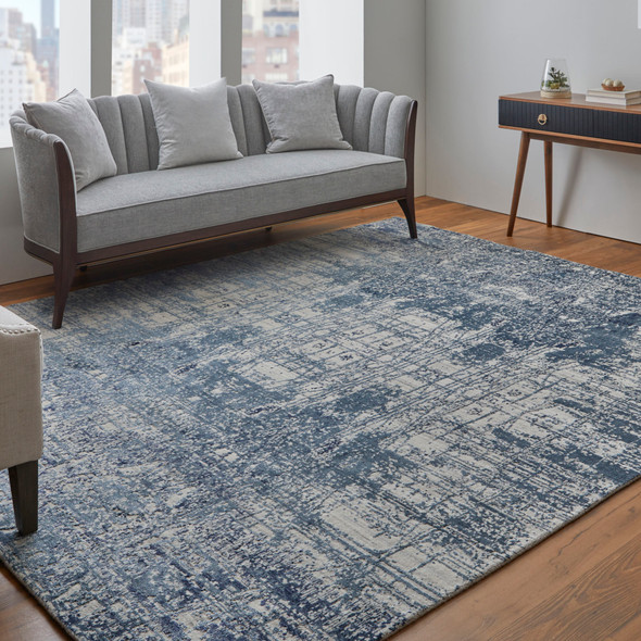 Feizy Eastfield 69AEF Blue Ivory Area Rug