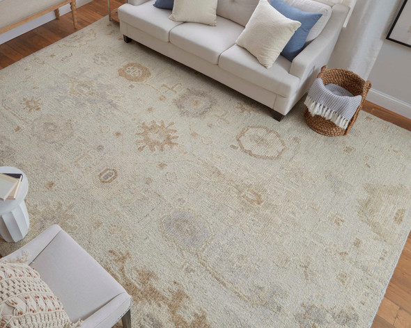 Feizy Grafton 69F9F Tan Ivory Orange Area Rug