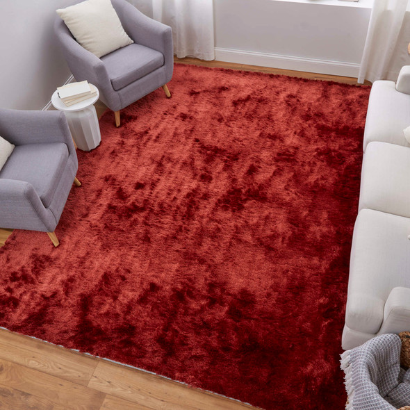 Feizy Indochine 4550F Red Orange Area Rug