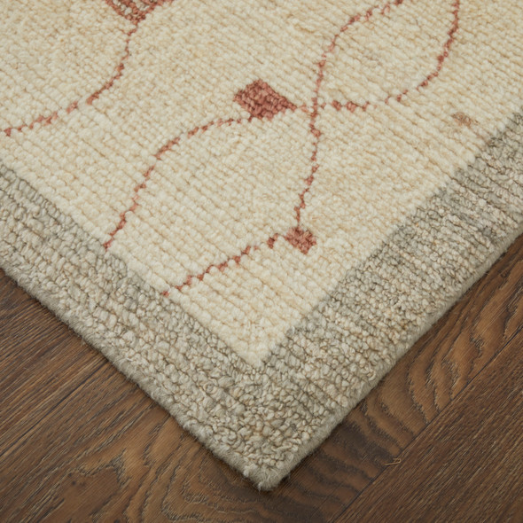 Feizy Kasbah 69G3F Tan Gray Red Area Rug