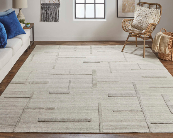 Feizy Longridge T8002 Ivory Tan Area Rug