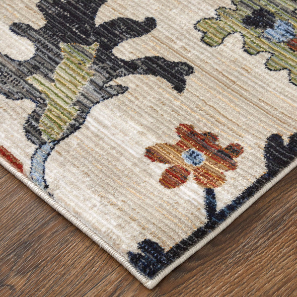 Feizy Melrose 39P1F Ivory Red Blue Area Rug