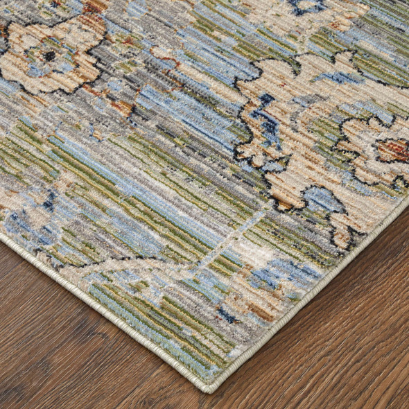 Feizy Melrose 39P3F Green Ivory Blue Area Rug