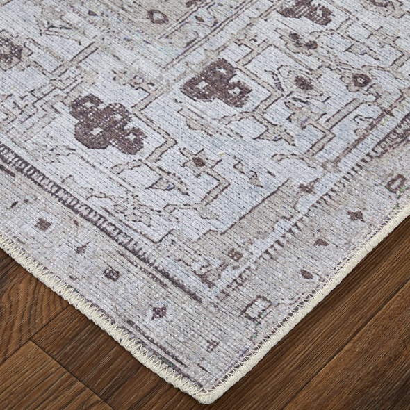 Feizy Percy 39PAF Tan Ivory Gray Area Rug
