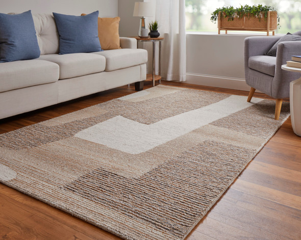 Pollock 8952F Modern Abstract Brown/Tan/Ivory Area Rug