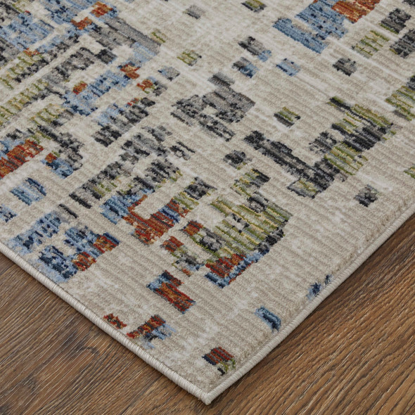 Feizy Sonora 39NVF Ivory Green Blue Area Rug