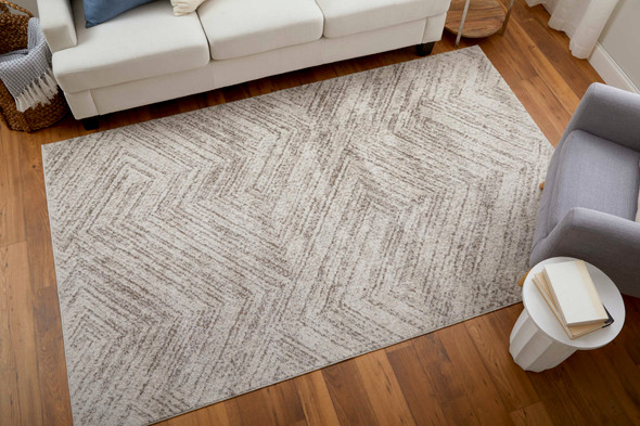Feizy Vancouver 39NPF Ivory Tan Brown Area Rug
