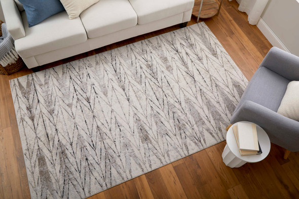 Feizy Vancouver 39NTF Ivory Tan Brown Area Rug