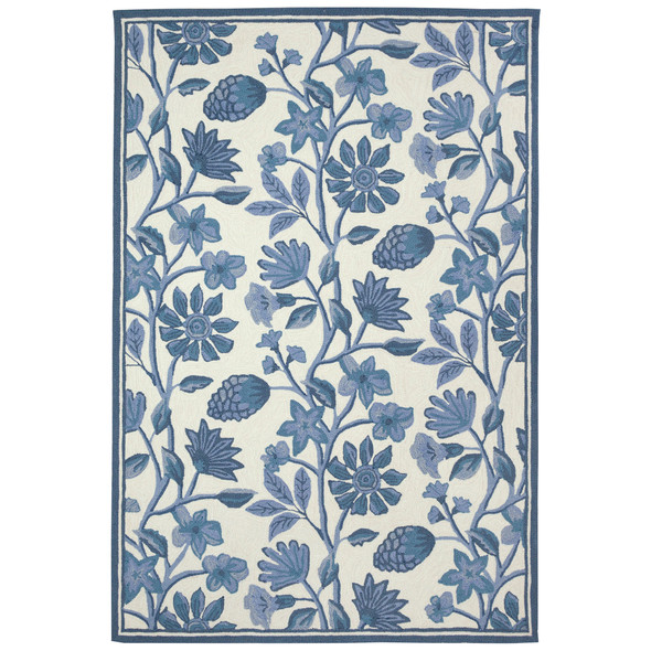 TransOcean Capri 1734 03 Floral Vine Blue Rug