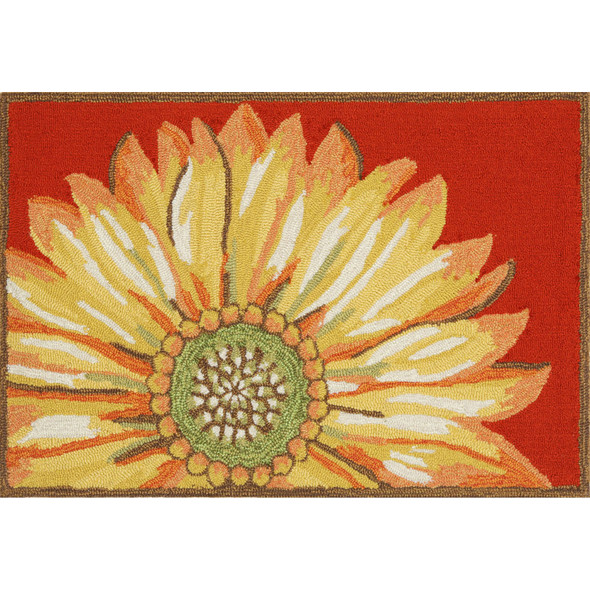 TransOcean Frontporch 1417 24 Sunflower Red Rug