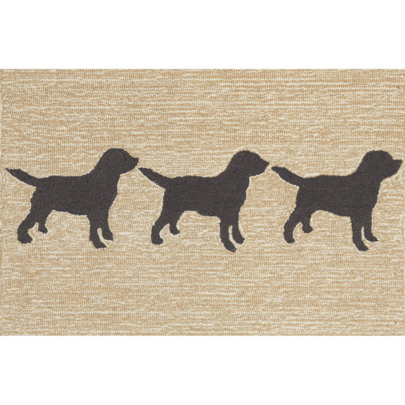 TransOcean Frontporch 1467 48 Doggies Black Rug