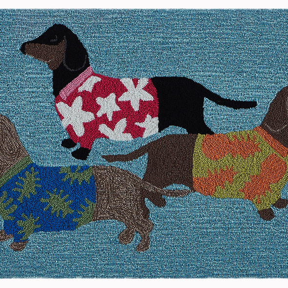 TransOcean Frontporch 1583 44 Tropical Hounds Multi Rug