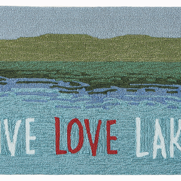 TransOcean Frontporch 4507 03 Live Love Lake Water Rug