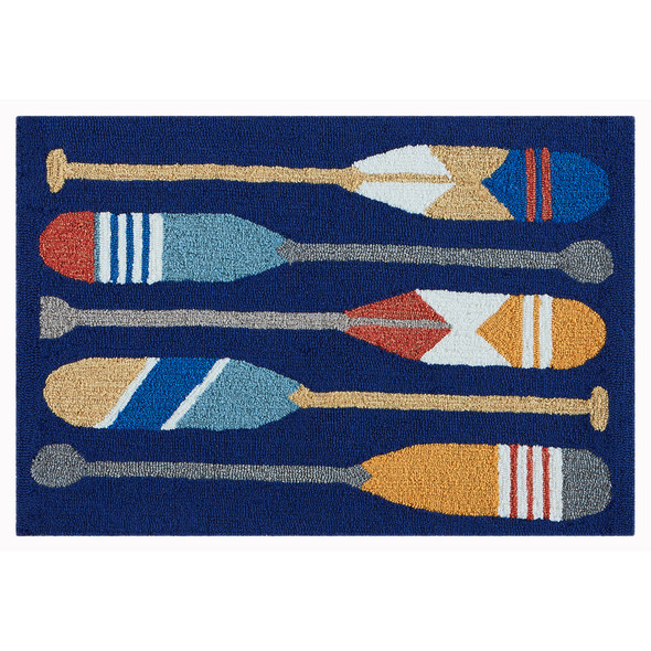 TransOcean Frontporch 4508 33 Paddles Navy Rug
