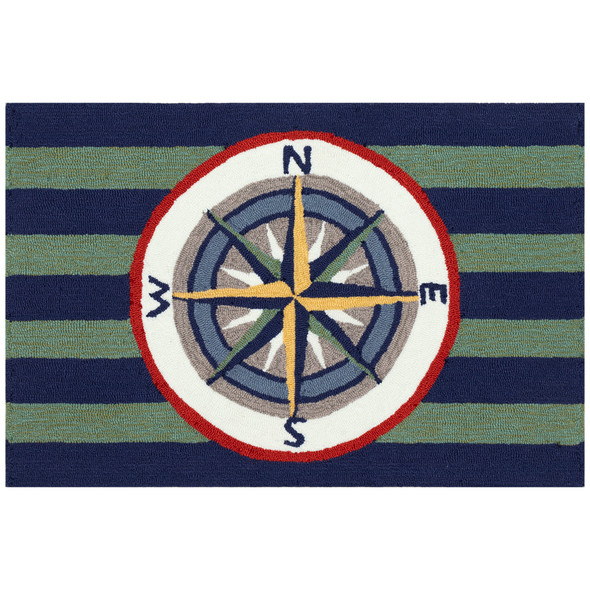 TransOcean Frontporch 4626 44 Striped Compass Multi Rug