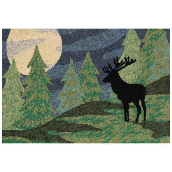 TransOcean Frontporch 4666 16 Moonlit Mountain Forest Rug