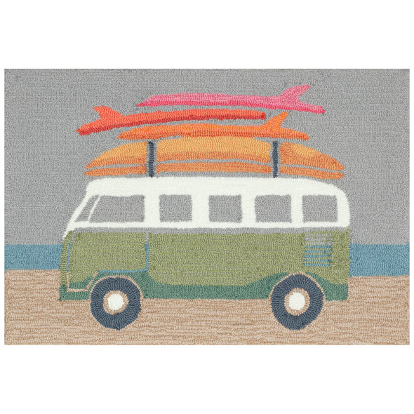 TransOcean Frontporch 4683 04 Van Life Aqua Rug