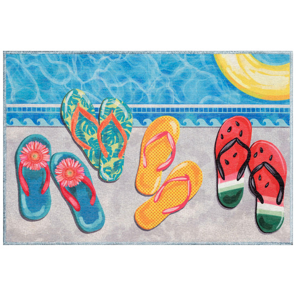 TransOcean Impressions 2933 44 Poolside Flip Flops Multi Rug