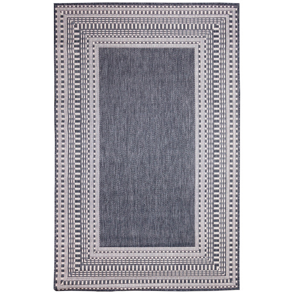 TransOcean Malibu 8228 33 Etched Border Navy Rug