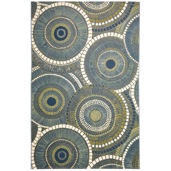 TransOcean Marina 8035 03 Circles Azure Rug
