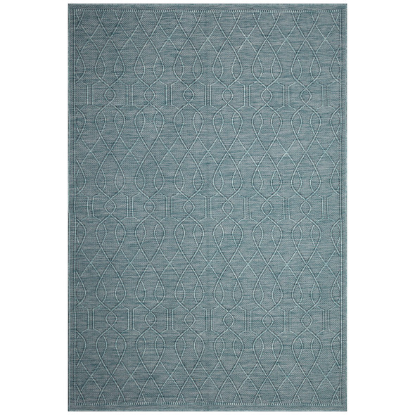 TransOcean Soleil 8507 04 Wrought Iron Aqua Rug