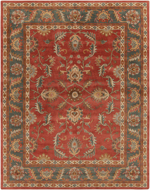 Caesar CAE-1007 Rust Red Kerry Blue Rug by LivaBliss