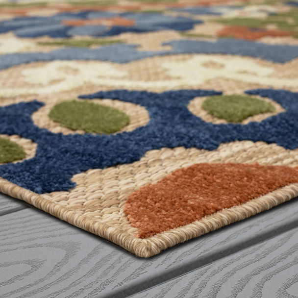 Karastan Cabana R1270 416 Coraline Multi Rug